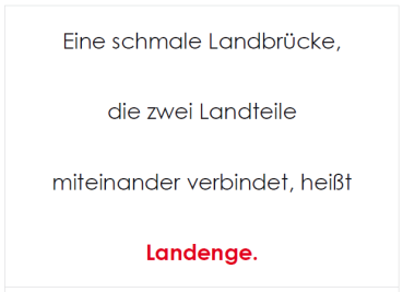 Definitionsmaterial Land- und Wasserformen